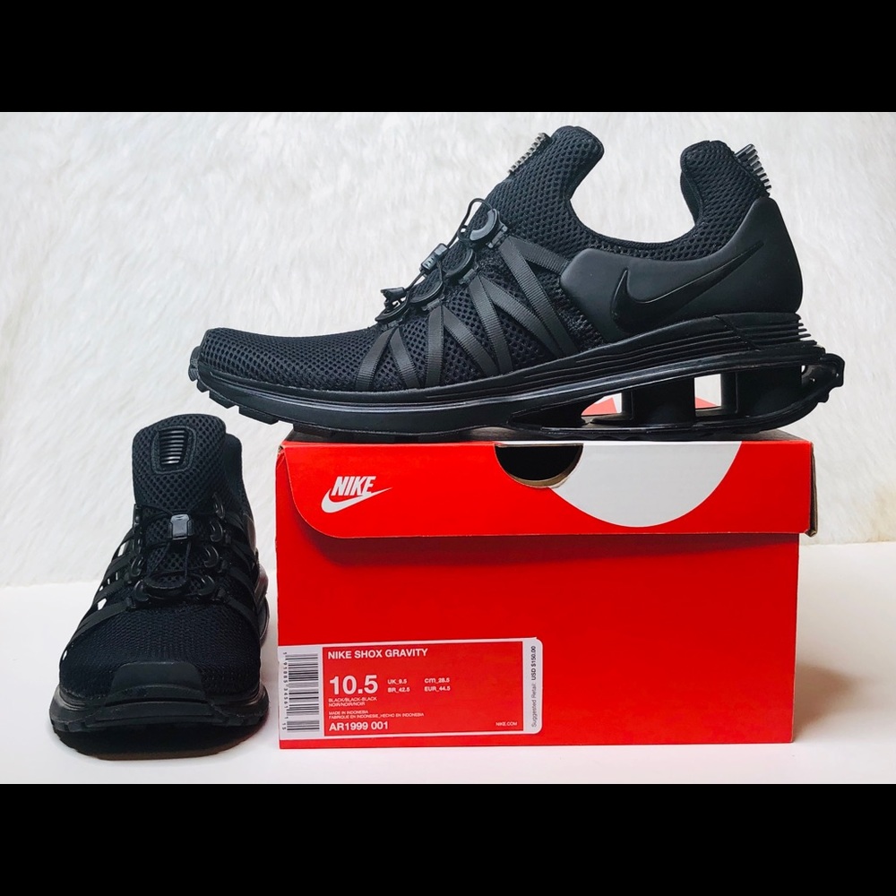 Nike Shox Gravity Triple Black Size 10.5